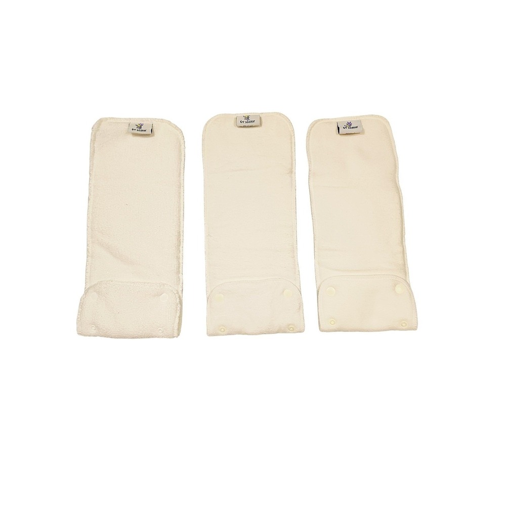 Rumparooz 6r Soaker Diaper Inserts OS Baby Kid Cream Snap Reusable Cloth 3pk NEW